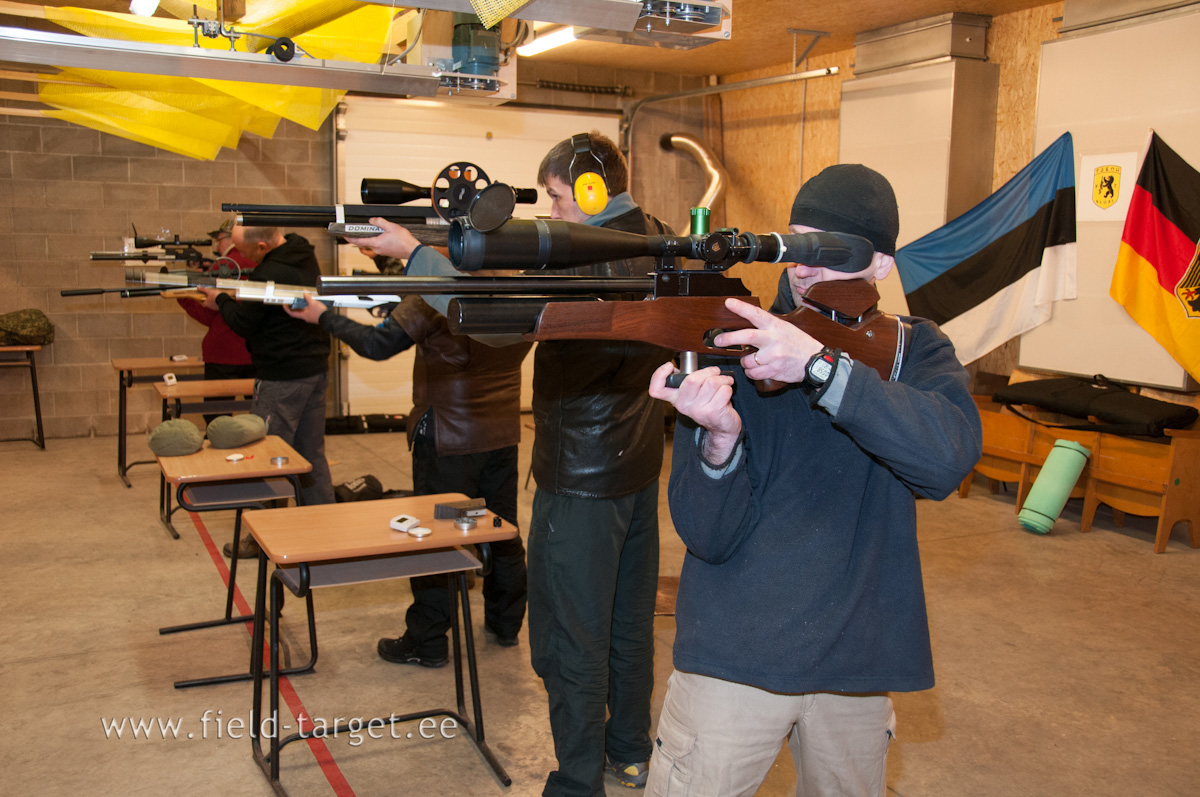 At front Andres Martson, Theoben Rapid MFR, Nikko Stirling Diamond 10-50x60, JSB Exact 4.53